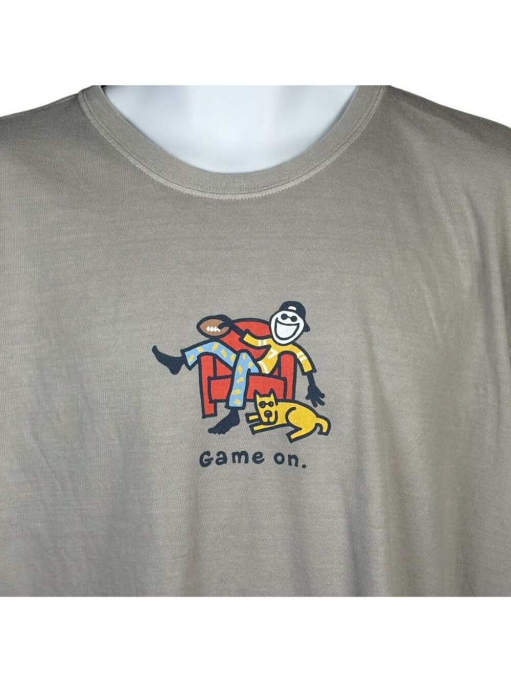 Life is Good Game On Long Sleeve T Shirt Mens L - Picture 2 of 6